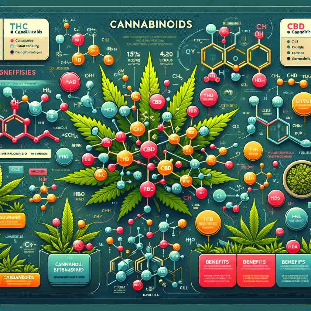 Infographic Detailing Cannabinoids like THC and CBD in Cannabis